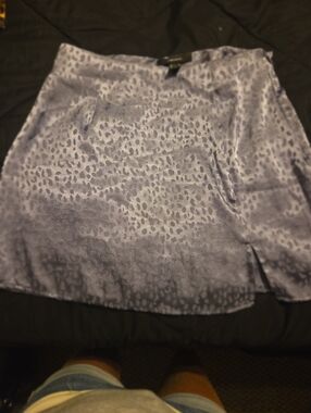 Forever 21 Lavender-Gray Animal Print Mini Skirt